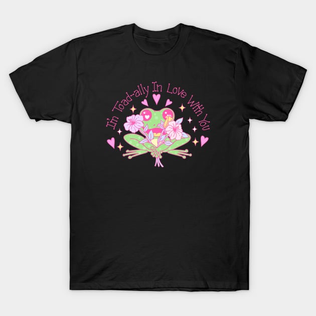 Im Toad-ally In Love With You. Frog In Love. Happy Valentines Day T-Shirt by Pop Cult Store